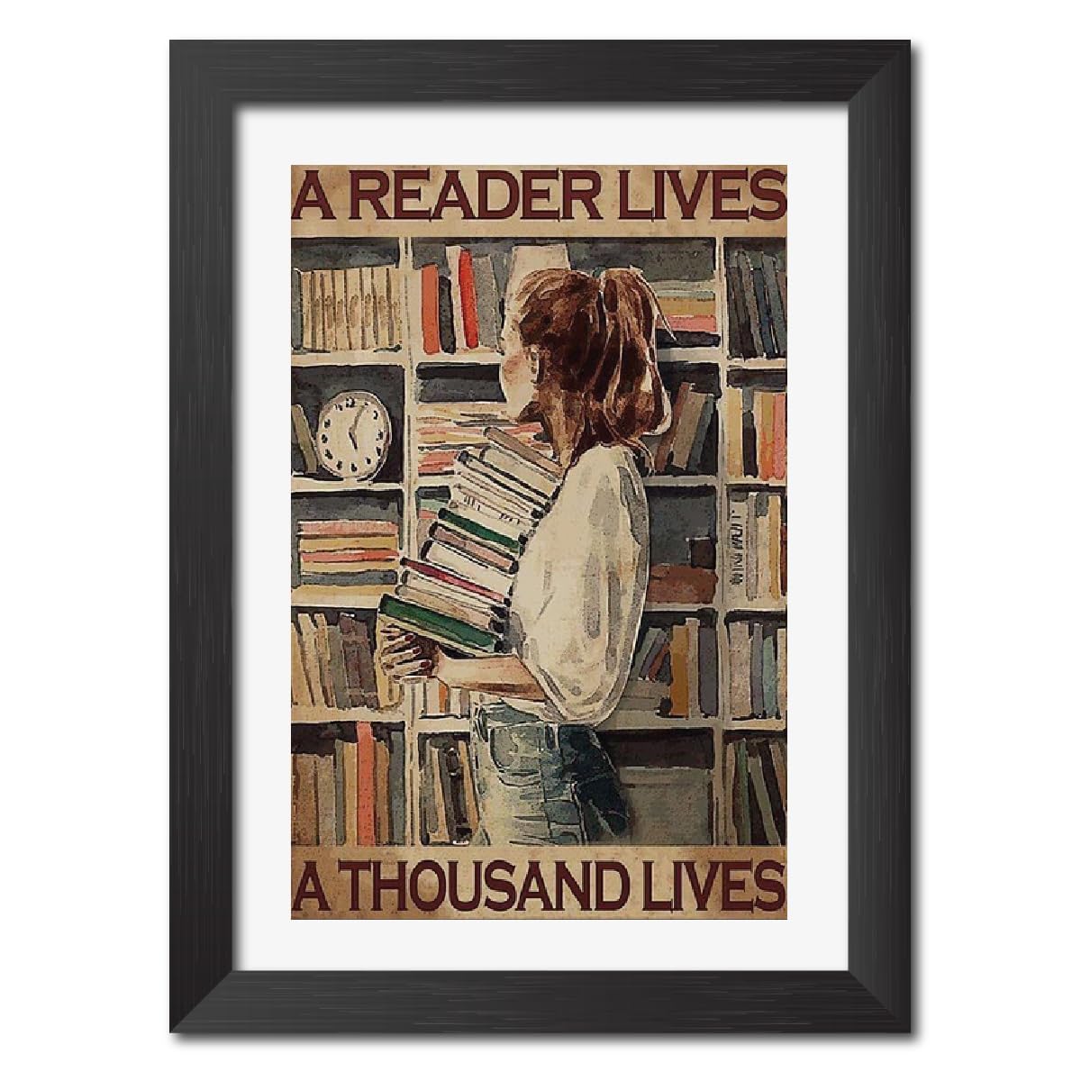 inspire TA Book Reader Motivational Quotes Wall Frames Book Posters For Cafe, Bar & Home Wall Paintings With Laminated Poster (12 X 9) Inchs