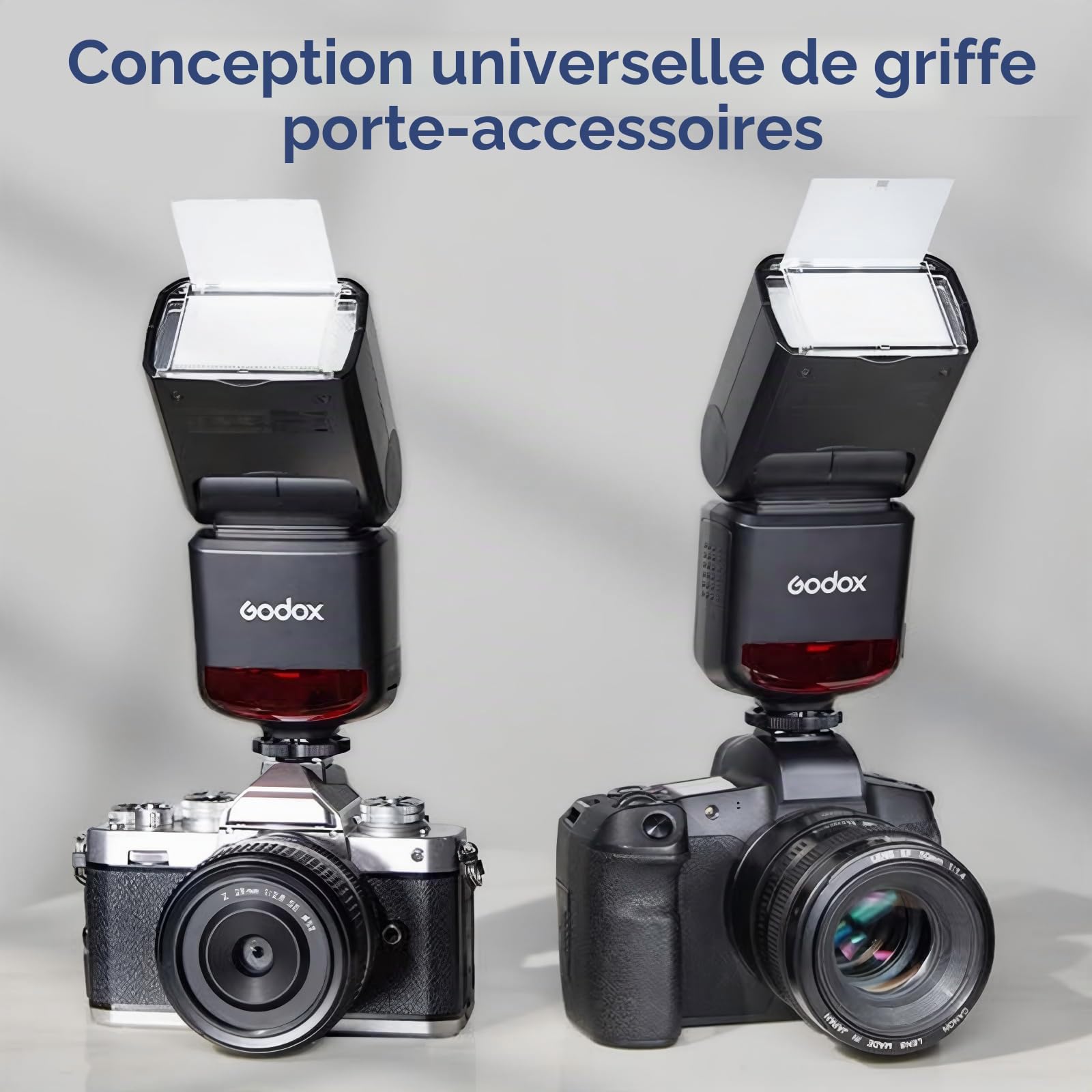 Godox TT520 III TT520III Flash Appareil Photo, Version améliorée du Godox TT520 II, GN33 433MHz avec Émetteur RT-16, Puissance réglable de 1/128 à 1/1, Modes S1/S2,Compatible avec Sony Canon Nikon