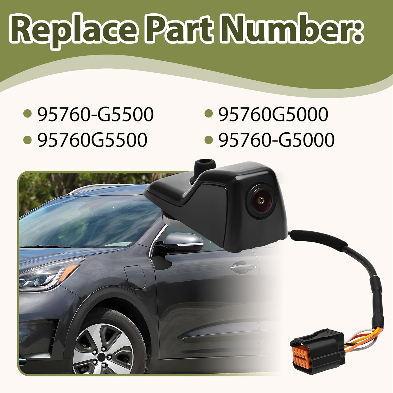 Rear View Backup Camera Compatible with Kia NIRO 2016-2022 Direct Replacement for 95760-G5500 95760G5000 95760-G5000