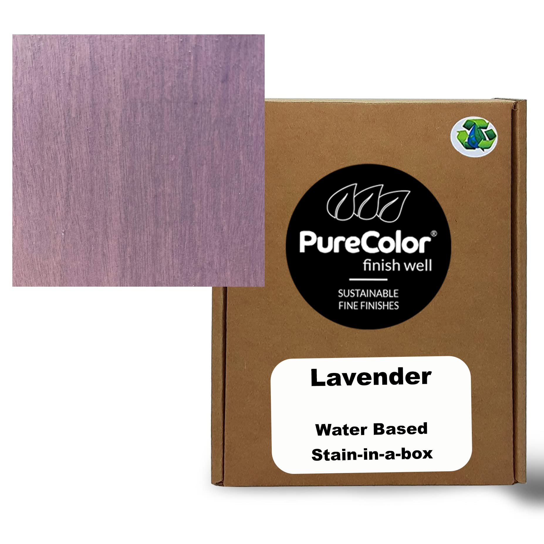 PureColor - Wood Stain and Finishes - Eco-Friendly, Vivid Colors, Deep Pigment, Ready to Use, Water-Based, Low VOC, No Odor, & Easy Clean-Up. Quart,