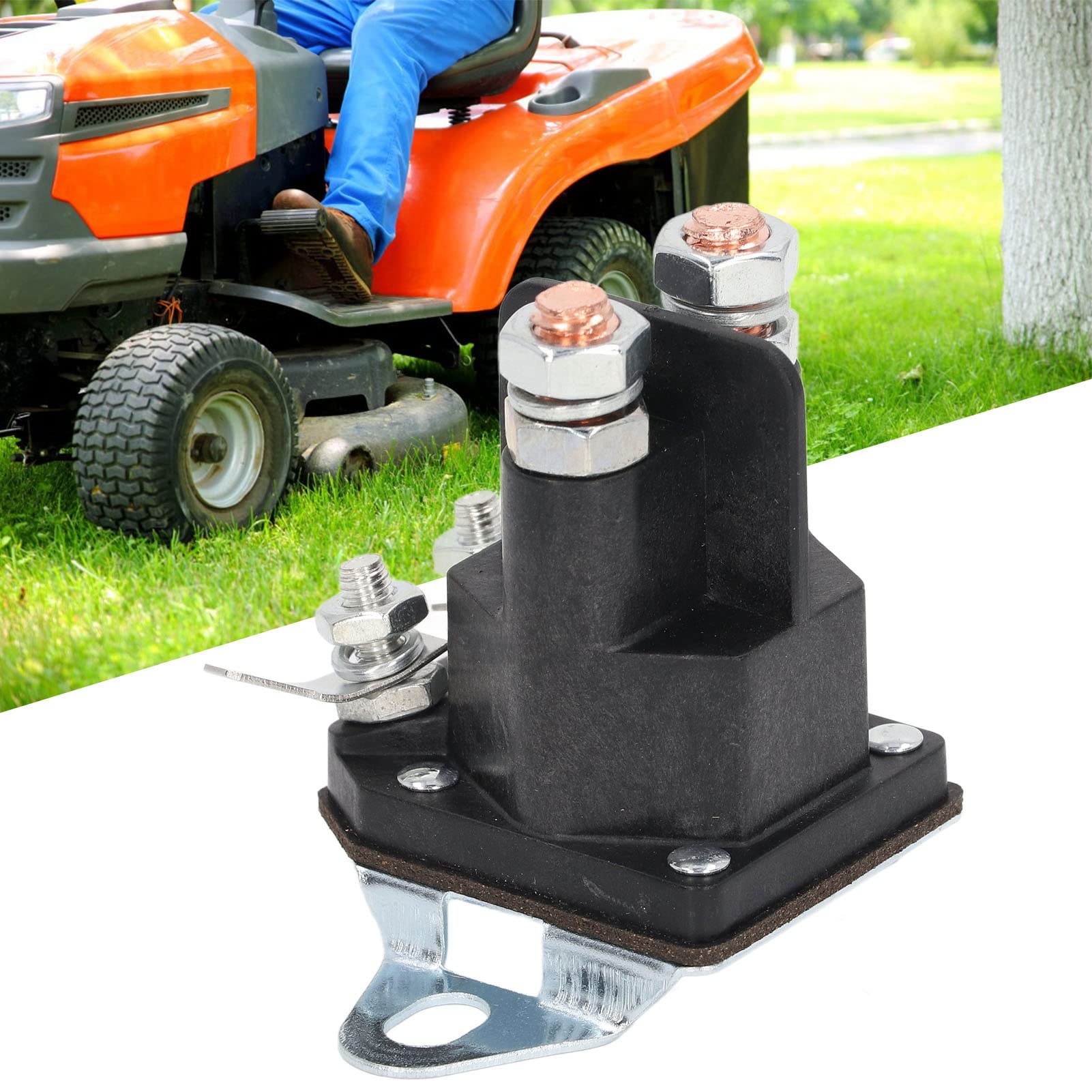 Fdit Relais de Solénoïde de Démarreur DC12V Cuivre étanche 1 513075 E513075 104 3189 117 1197 Remplacement pour Tondeuse à Gazon