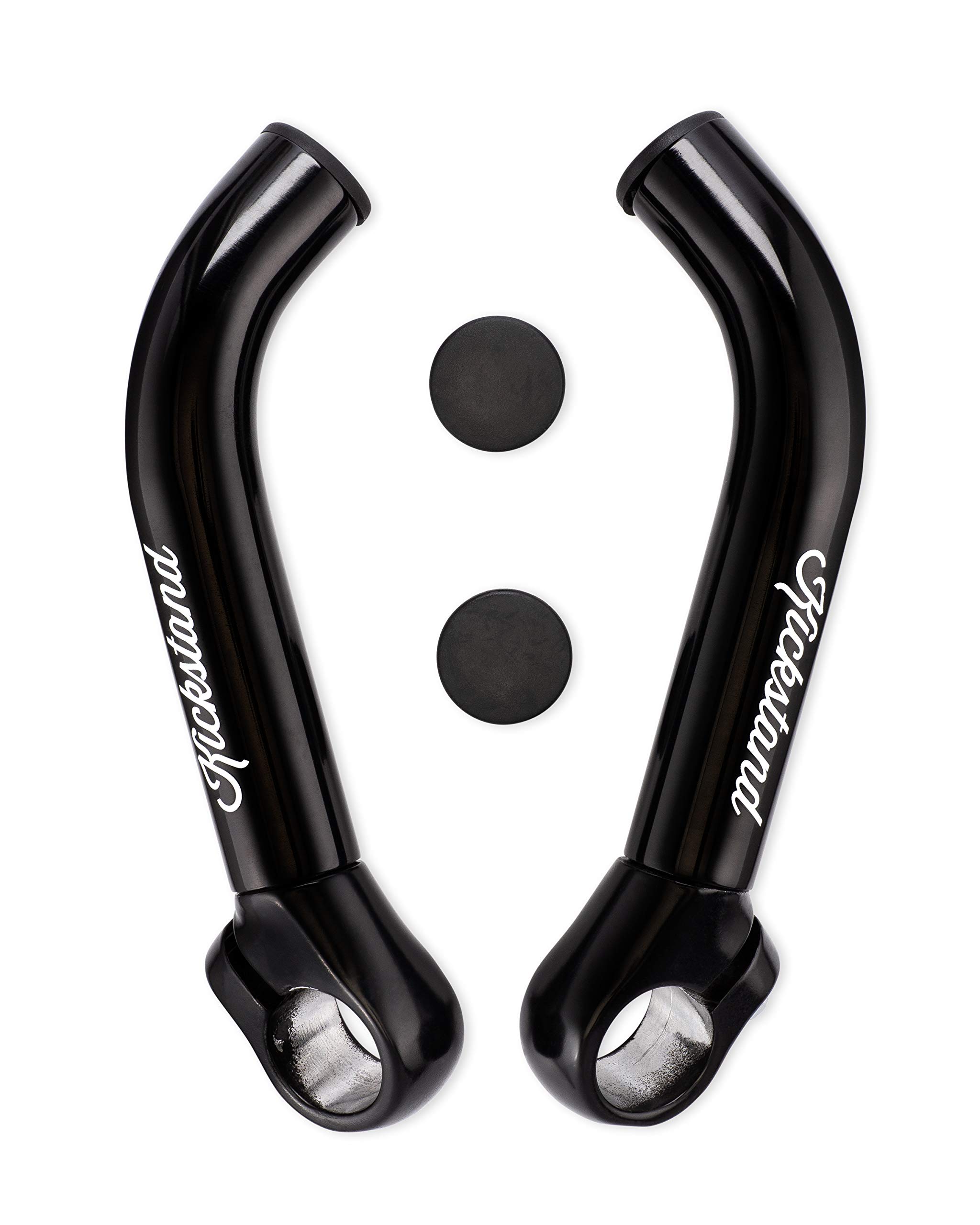 Kickstand Cycleworks Long Aluminum Bar Ends - Bicycle Handlebar Ends for MTB, Hybrid and flatbar Road Bikes