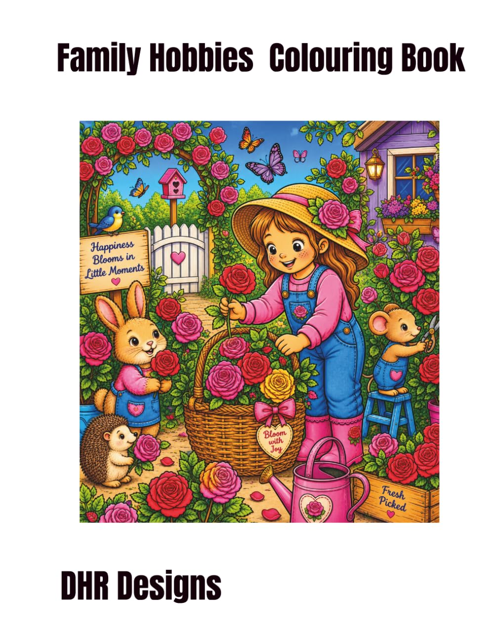 Family Hobbies Colouring In Book: Suitable for the whole family to enjoy and colour in
