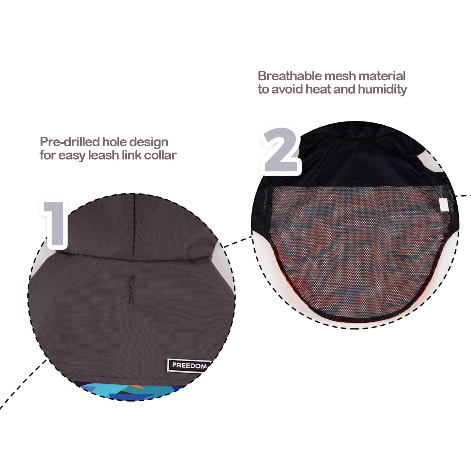 BPS Imperméables pour animaux de compagnie avec capuche et poche pour chiens de petite, moyenne et grande taille avec matériau 100% polyester (XXL, Bleu décoratif) BPS-16177AZ