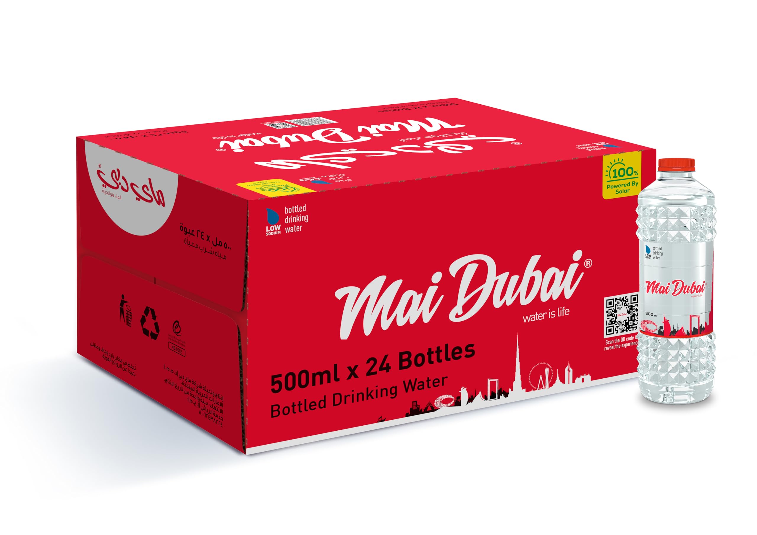 Mai Dubai Bottled Water Box, 24 x 500 mL