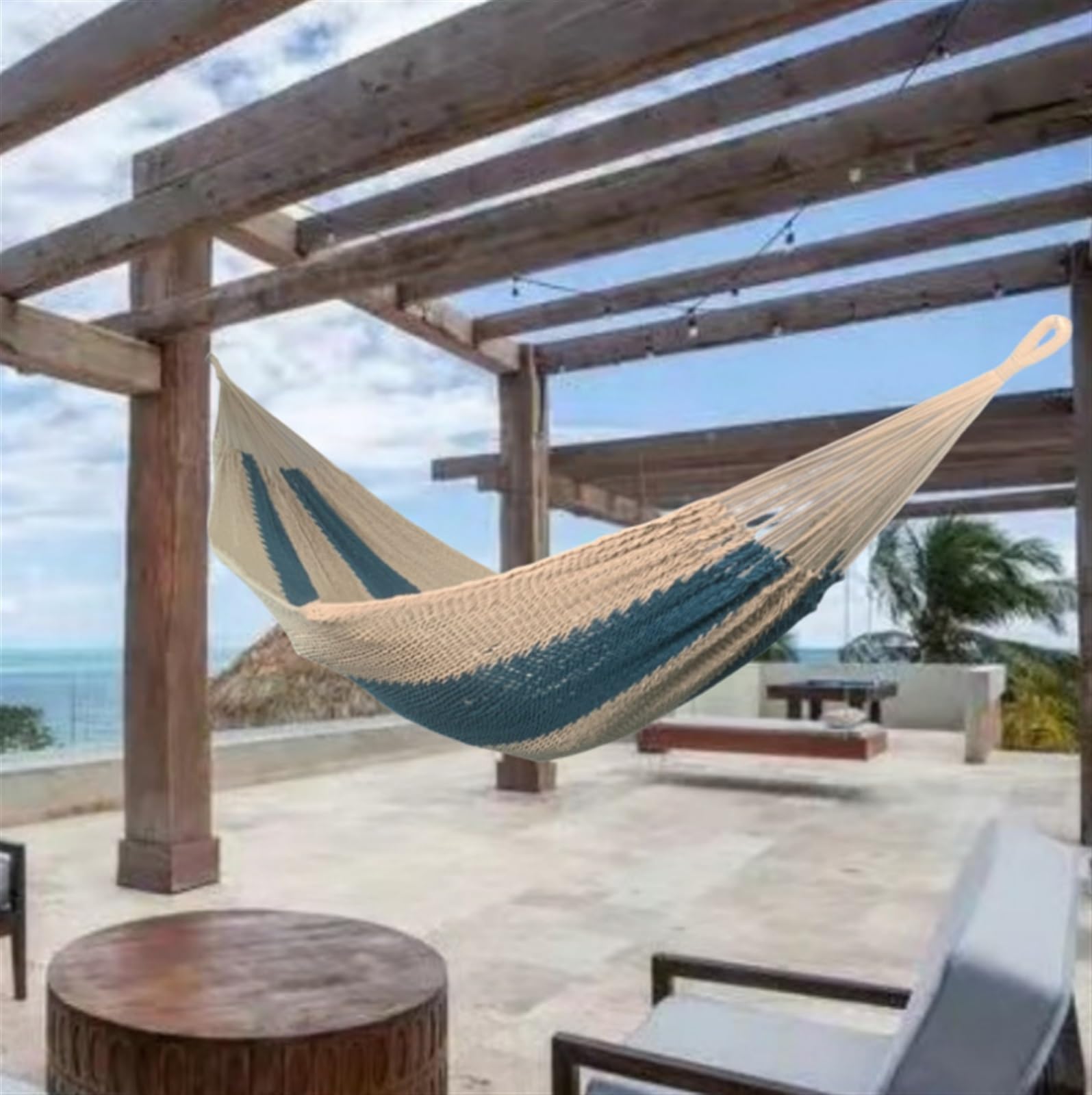 Hängematte Outdoor 200 X 150 cm Outdoor-Relax-Retreat, Hängematten-Aufhängungsset Für Bäume, Balken Und Pfosten, Outdoor-Hängematte Camping