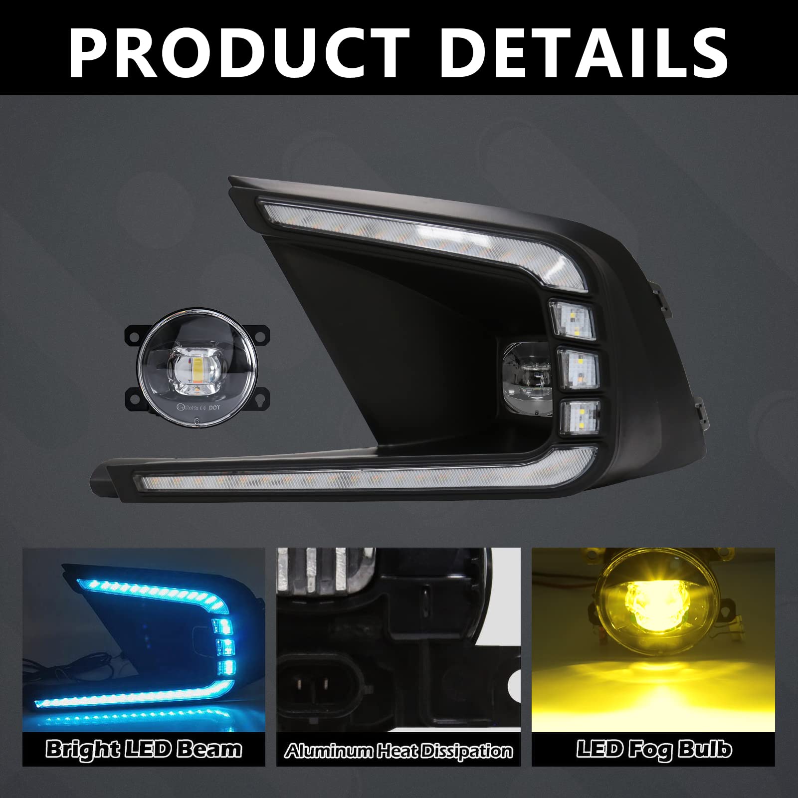 LEDフォグランプ、高輝度省エネ防塵デイタイムランニングライトシビック2022 Amazon | VGETTING デイタイム ランニング ライト ホンダ シビック