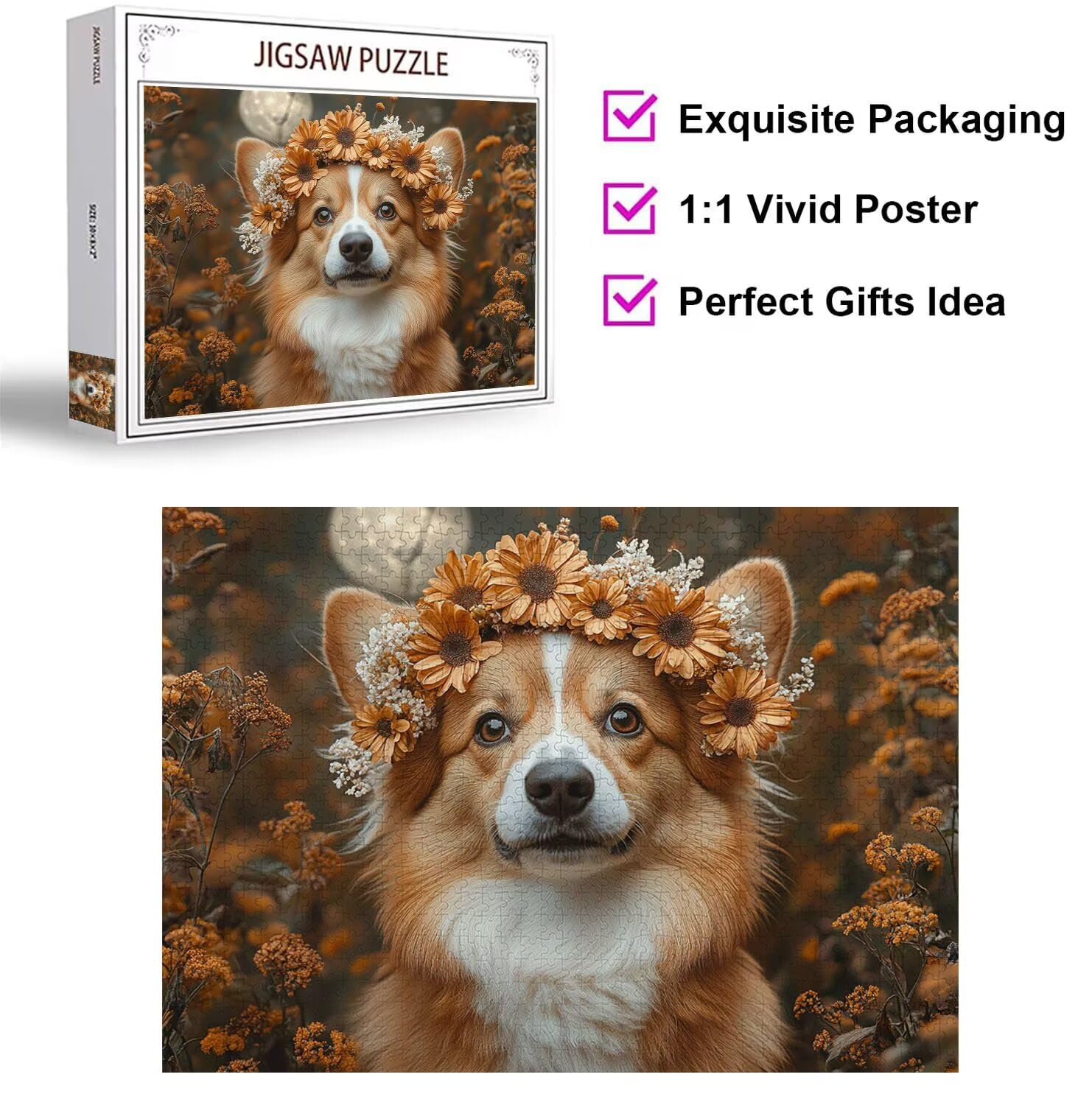 Puzzle 4000 Pezzi fiori Puzzle Classici per Gioco Familiare, n-67 | Impossibile Puzzles, Intrattenimento Creativo, Rilassamento e Intelligence, Regalo per Amore e Amico, Decorazioni Casa, cane