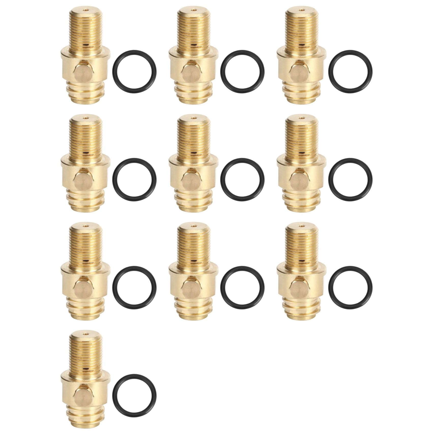 Jnchdghwa Gold 10X Soda Cylinder Valve Co2 Refill Adapter Converter M18x1.5, Soda Bottles Cylinder Refill Adapter For Tanks