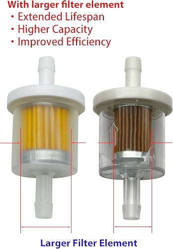 Miniatura 2 de Filtro de combustible en línea de gran capacidad de 14 pulgadas, paquete de 2  Alto rendimiento de 40 micras  Compatible con Briggs Stratton 691035