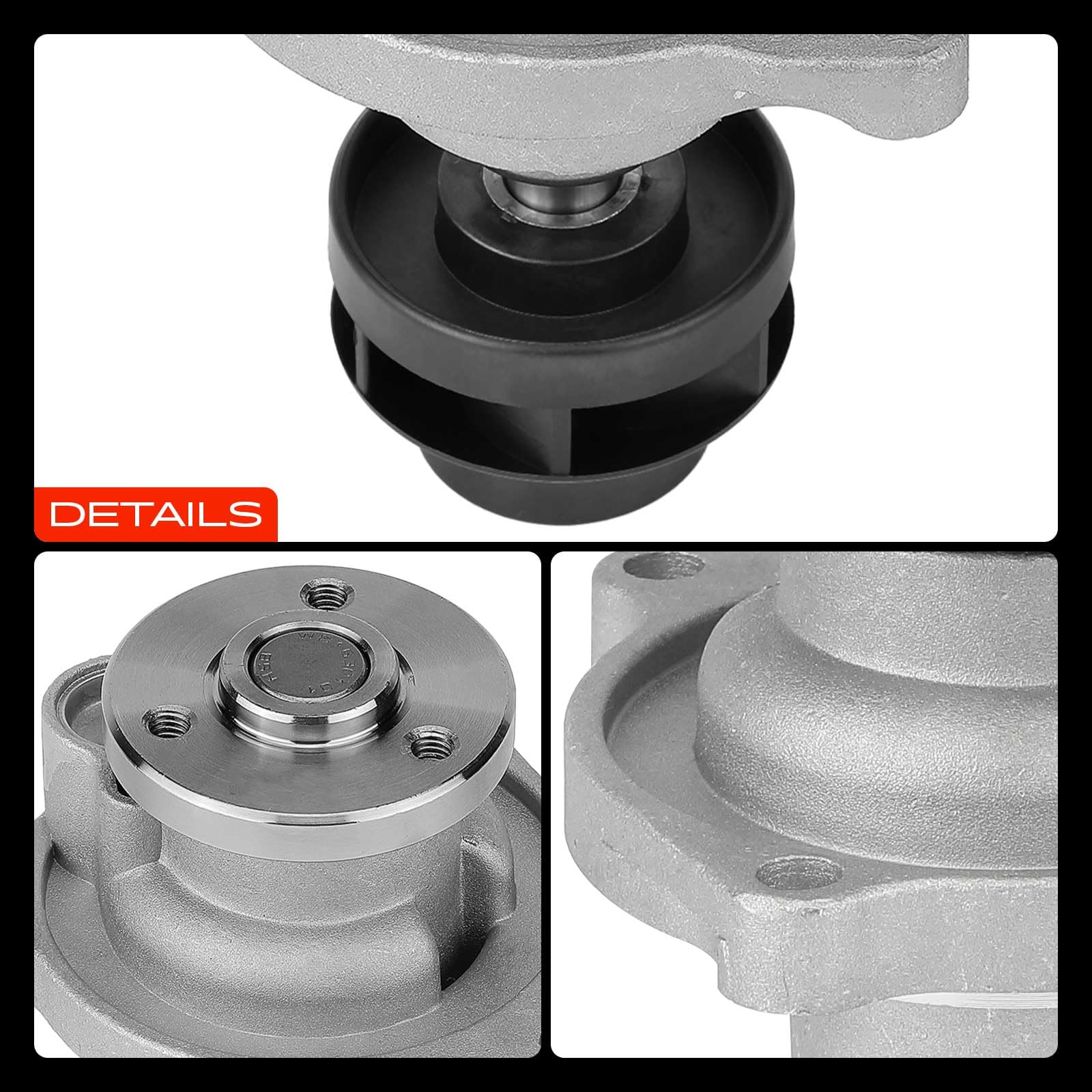 Frankberg Wasserpumpe Kühlwasserpumpe Benzin Kompatibel mit Fiesta V JD JH 1.3L 2001-2008 Fiesta V Van - 1.3L 2002-2008 KA RB 1.3L 1.6L 1996-2008 Street KA RL2 1.6L 2003-2005 Replace# 2S6G8591AA