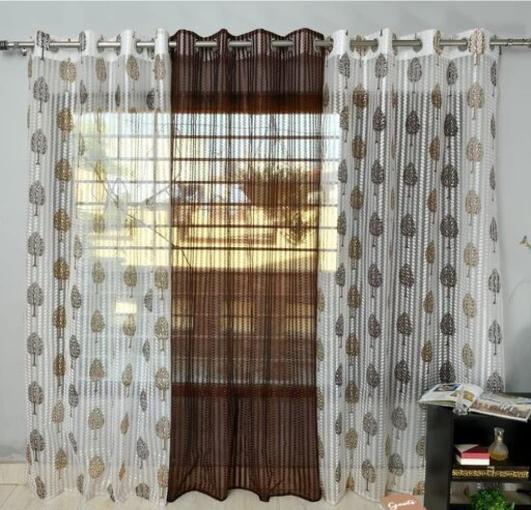 Buy RAGYA CREATION Curtains Eyelet Polyester Transparent Net Windows