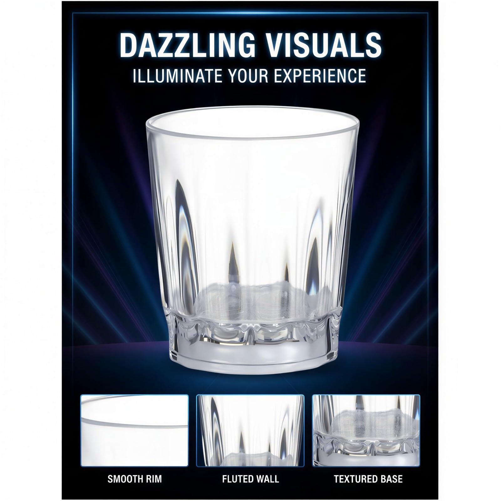 Lot de 5 verres à shot LED, gobelets lumineux en acrylique avec éclairage multicolore changeant, accessoires de fête pour bar et discothèque, 5 x 5,4 cm