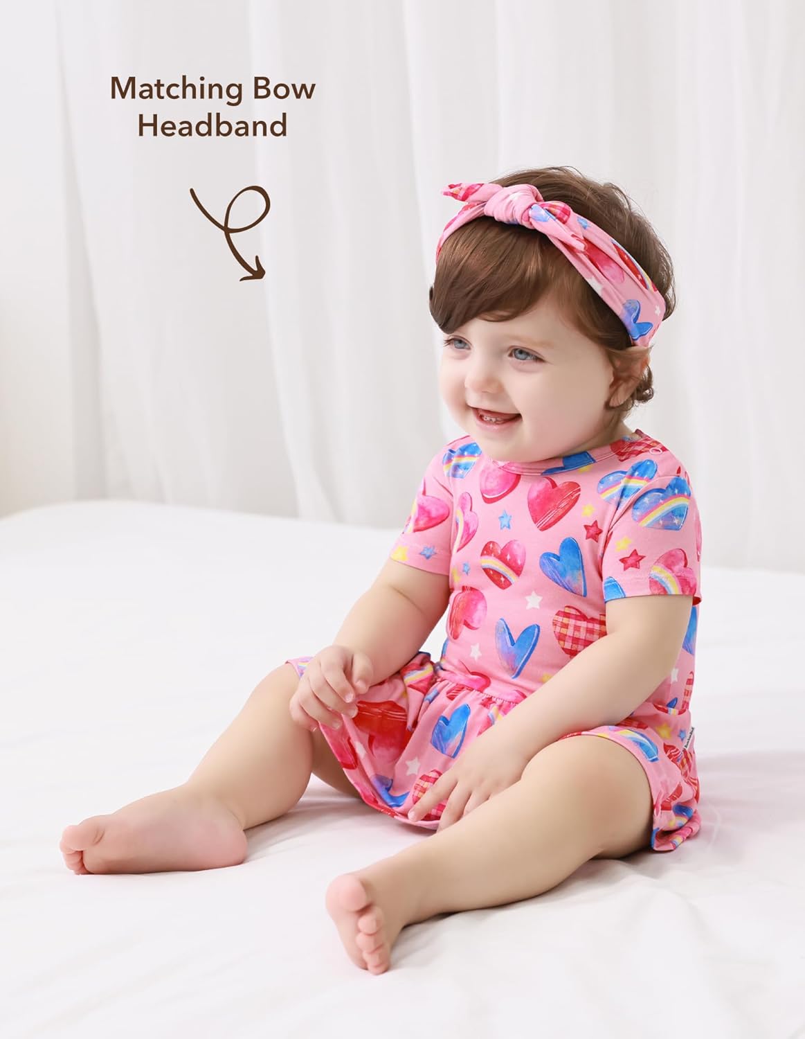 Baby Girls Bodysuits Infant Toddler Girl Short Sleeve Bodysuit Bamboo Viscose Outfit Clothes 3-24Months