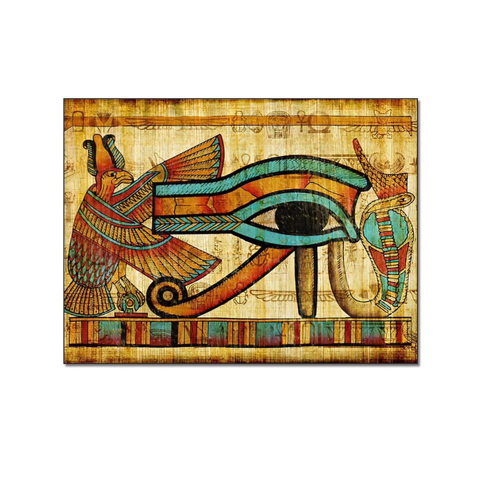Tableau Œil D'Horus (Oudjat) - Toile 50x70 Cm - Égypte Antique - Neuf Sans Marque