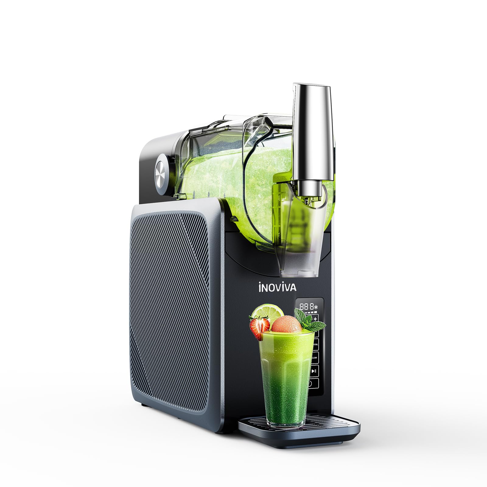 Slush Maschine INOVIVA, Slushie für Zuhause mit Selbstreinigung, 5 voreingestellte Modi, Slushies, Milchshakes, Frappés & gefrorene Cocktails(dunkel)