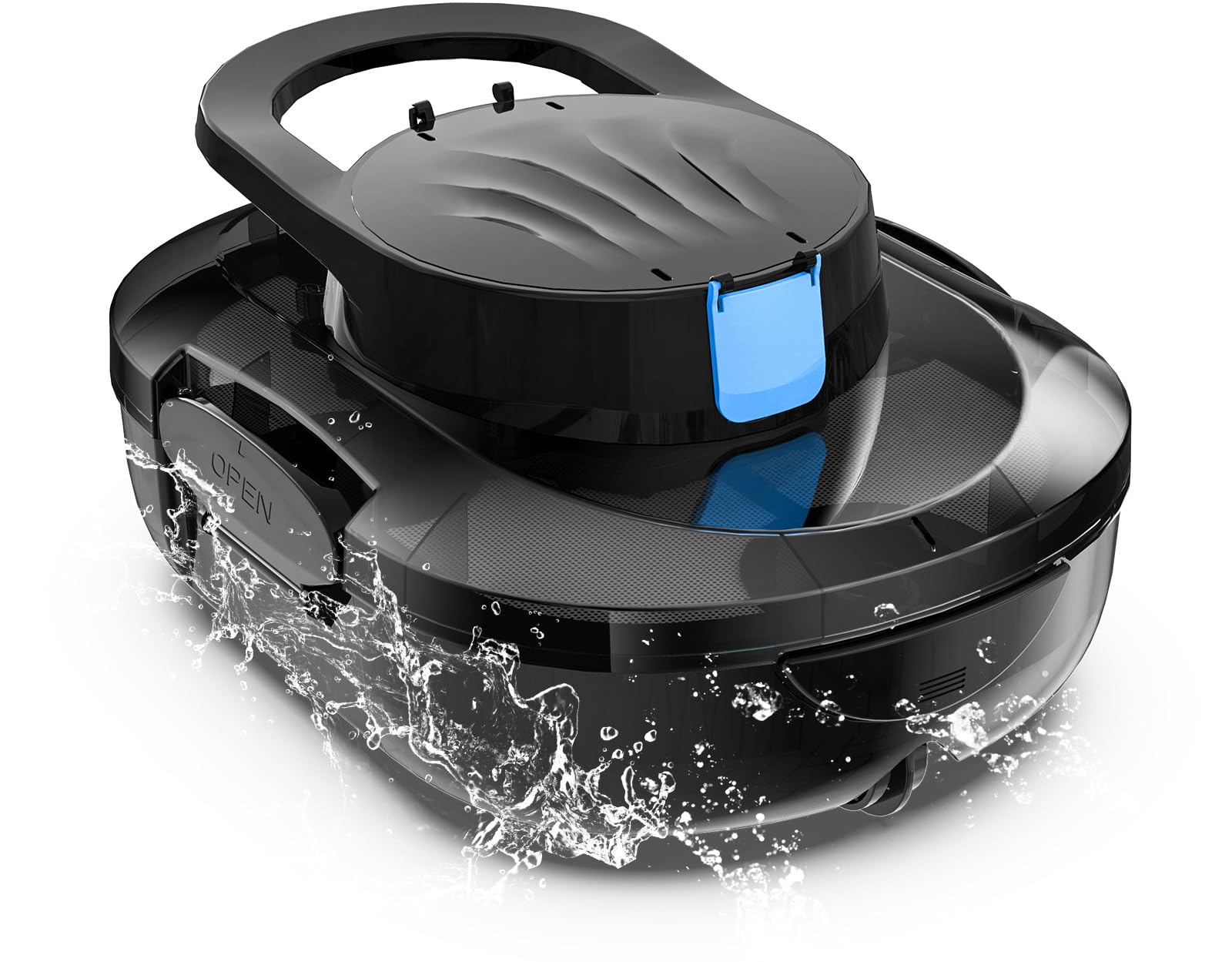 S1PRO (2026 Upgrade) Robot de Piscina, 120 Min de Autonomía Robot Limpiafondos Piscina Sin Cable con Doble Motor, Autoaparcable, para Piscinas de Fondo Plano 95m², Negro Intenso
