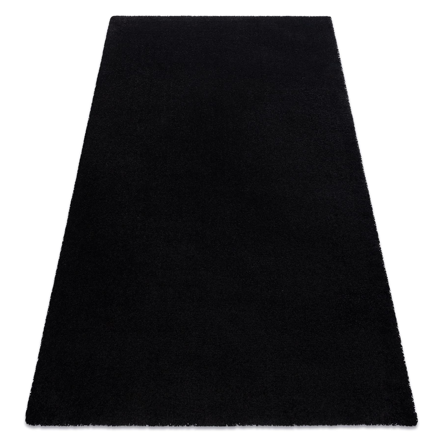 Tapis moderne lavable en machine noir contre les taches dans l'entrée