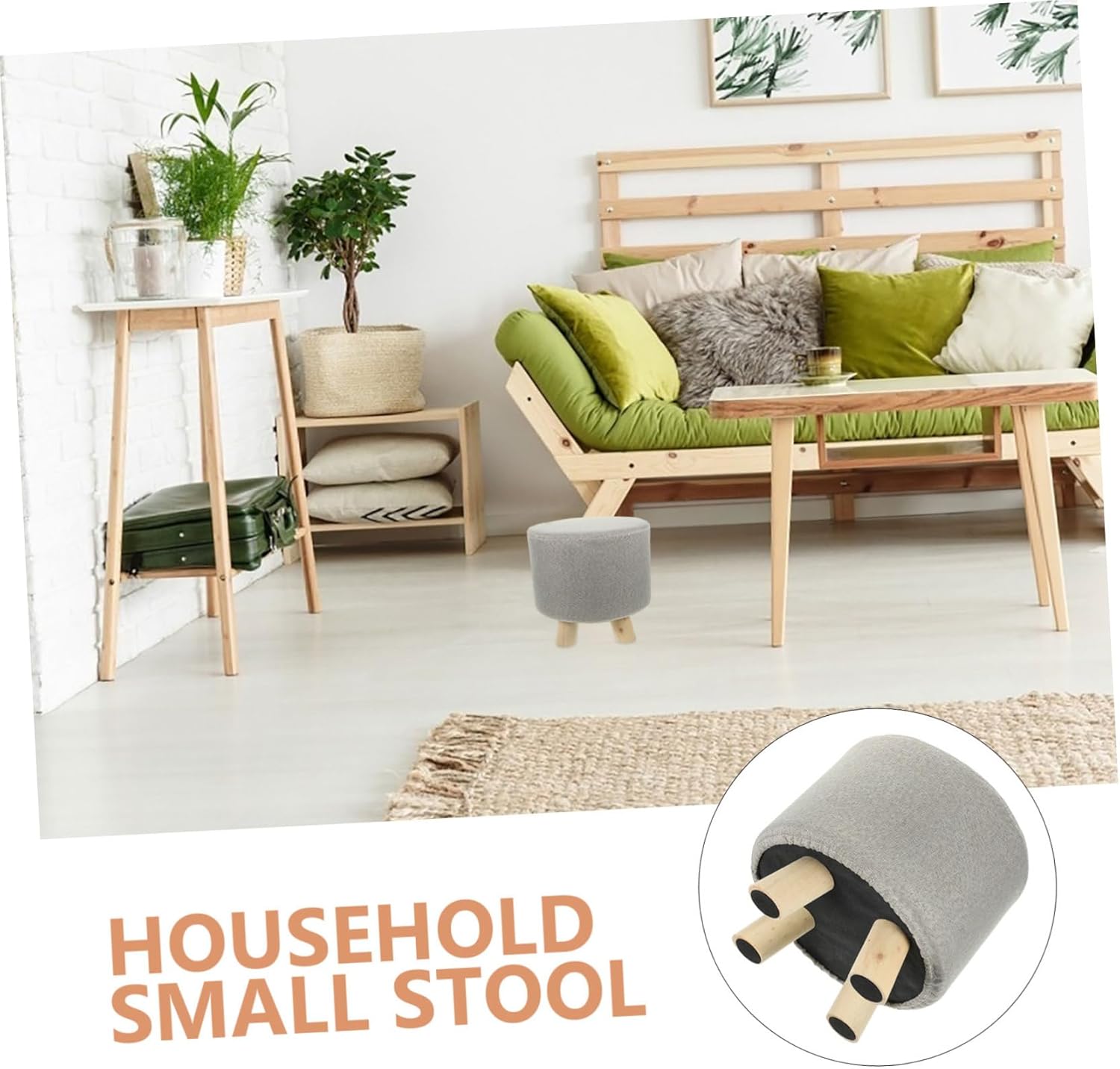 PRETYZOOM Small Stool Lightweight Footrest for Sofa Living Room Versatile Change Shoes Stool Use Outdoor Picnics