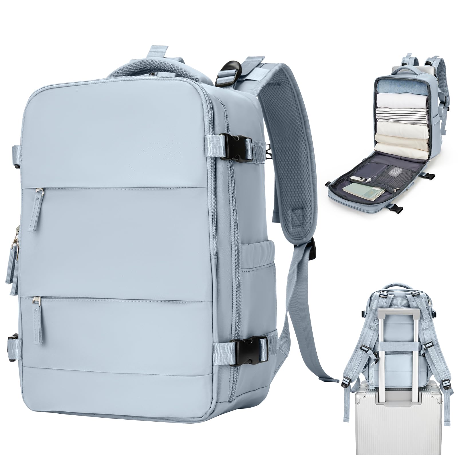 SZSYCN Borse da cabina per Ryanair 40x20x25 Bagaglio a mano Easyjet 45x36x20,zaino viaggio 40x20x25 Ryanair,zaino casual per laptop da 14 pollici per scuola con porta di USB