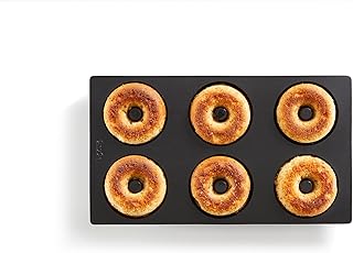 Lékué 0620406N01 Moule Siicone 6 cavités Doughnut Noir