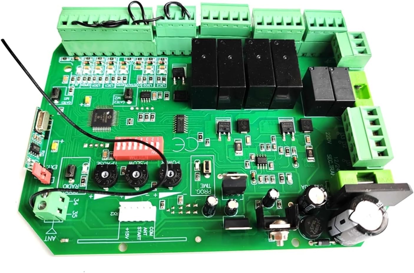 Gate Opener Kit, Universal 24VDC Board for Automatic Double Arms Swing Gate Opener Control Board Panel Smart Control Center System for Driveway Home(Kit2)