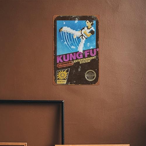 Miniatura 6 de Cartel retro de juego de Kung Fu Game Poster Retro Metal tin Sign Halloween Cartel de lata de Halloween, cueva, bar, club, arte de pared para el
