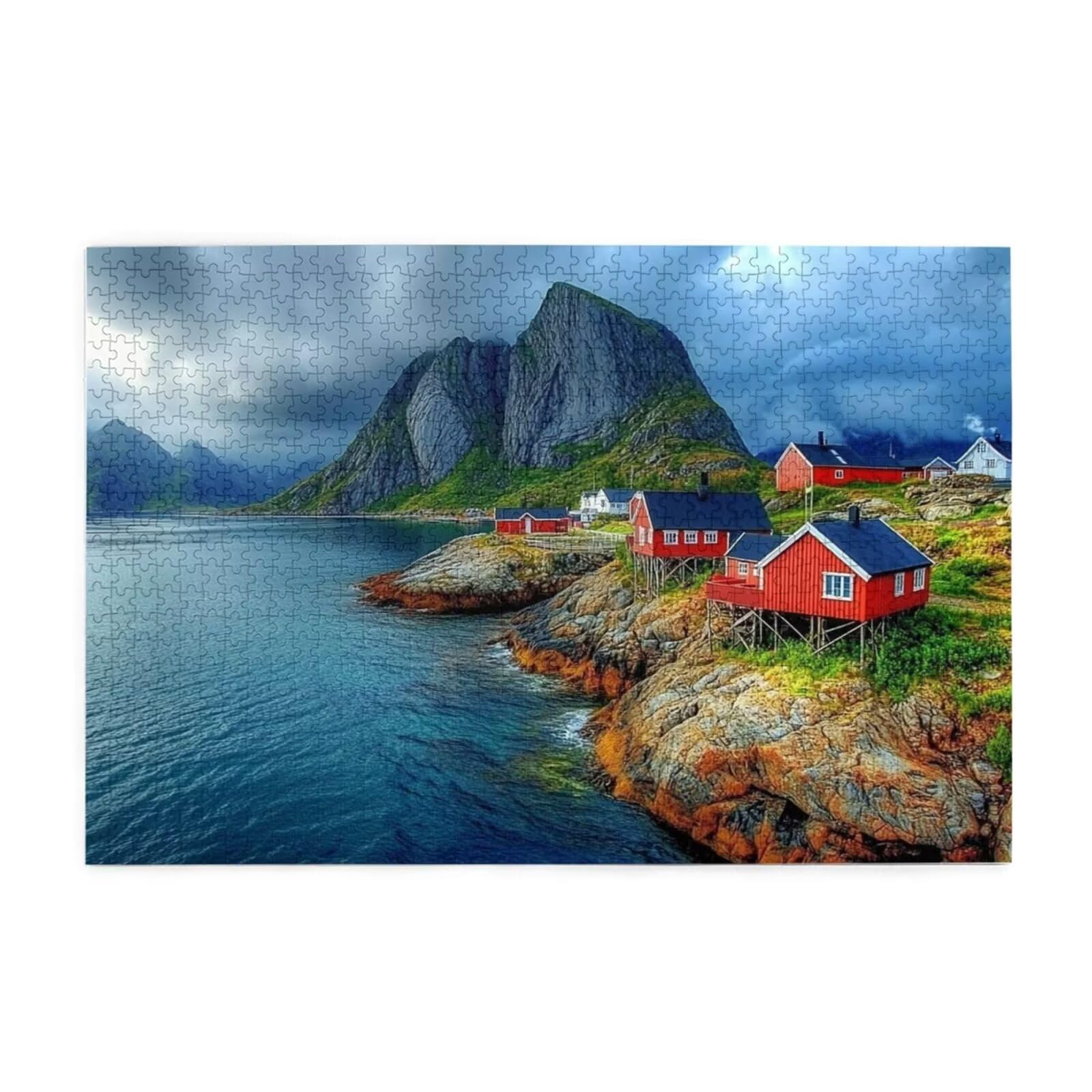 Puzzle 2000 Teile, Puzzle Erwachsene, Holzpuzzle Meer Impossible Jigsaw, Clevere Rätsel, HD Farbe Jigsaw mit Geschenkbox Verpackung for Aesthetic Room Decor, Geschenke für Frauen Berg 100x70cm p-1815