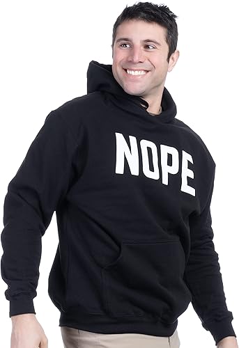 Miniatura 3 de Ann Arbor T-shirt Co. NOPE - Sudadera con capucha con capucha con sarcasmo sarcástico gruñón, mala actitud para papá, hombre, abuelo (sudadera con