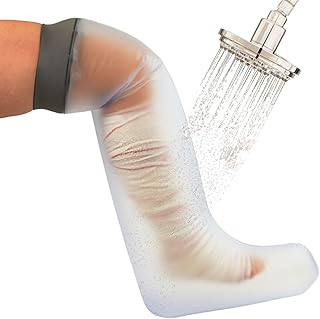 BLJ BLJ®️ Protetor de Gesso para Perna Adulto para Duche - Capa de Gesso para Perna Impermeável, Flexível e Reutilizável para Uso Diário + Bolsa de Armazenamento com Zíper.