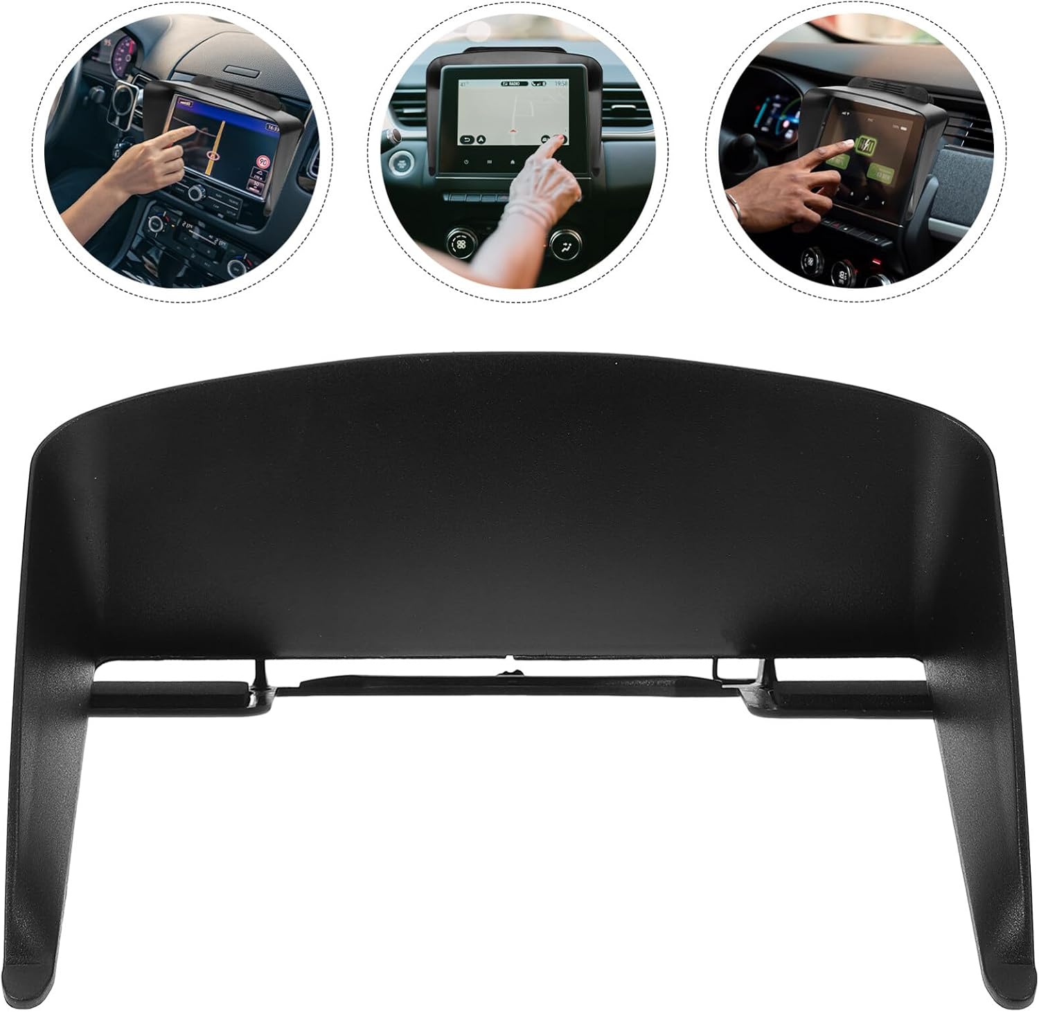 SOLUSTRE GPS Sun Shade Cover 7 Inch Car Navigation Sun Visor Shield with Adjustable Clip for Dashboard Glare Protection and Enhanced Driving Comfort