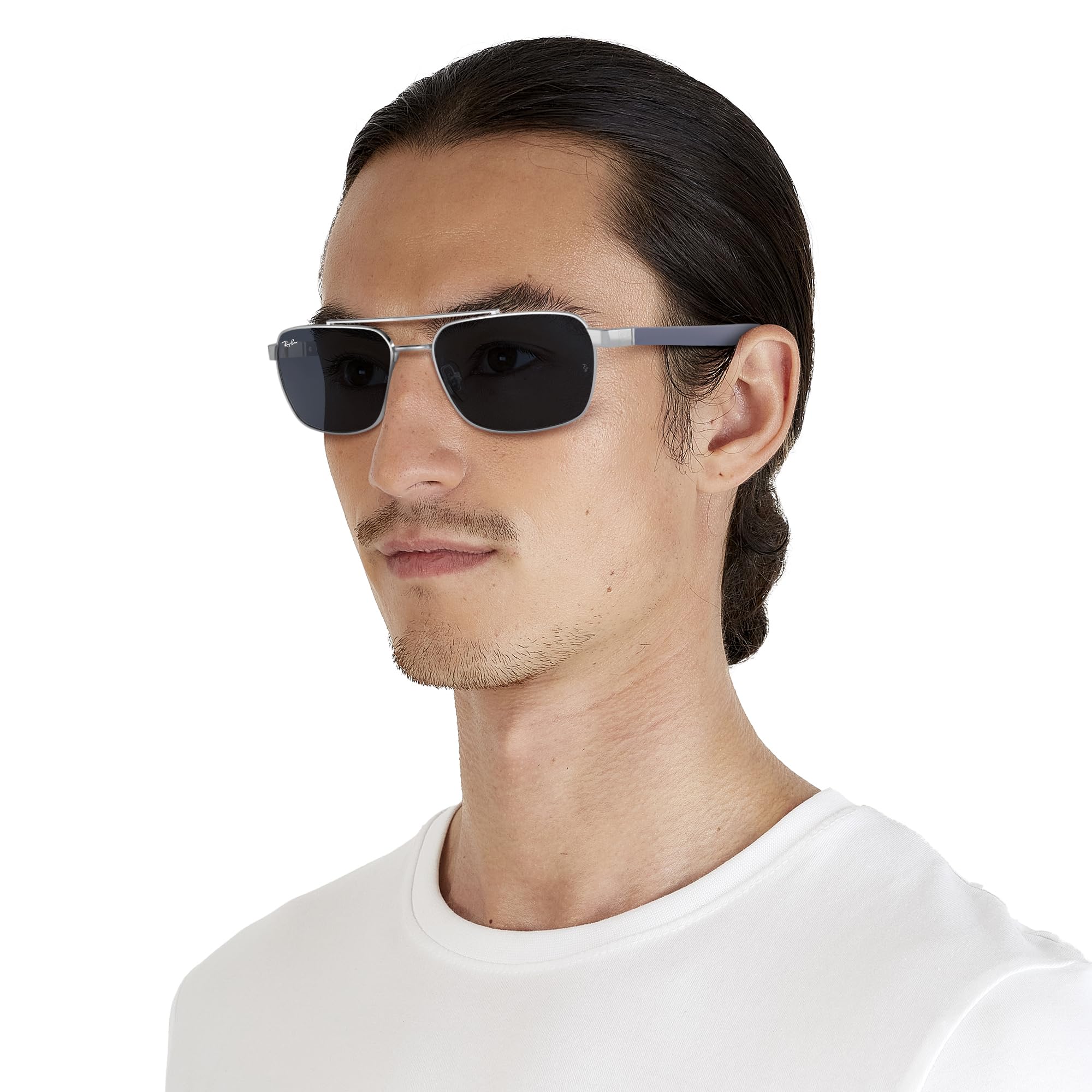 Ray-Ban Unisex 0rb3701 Sonnenbrille, Silber/Dunkelgrau, 59