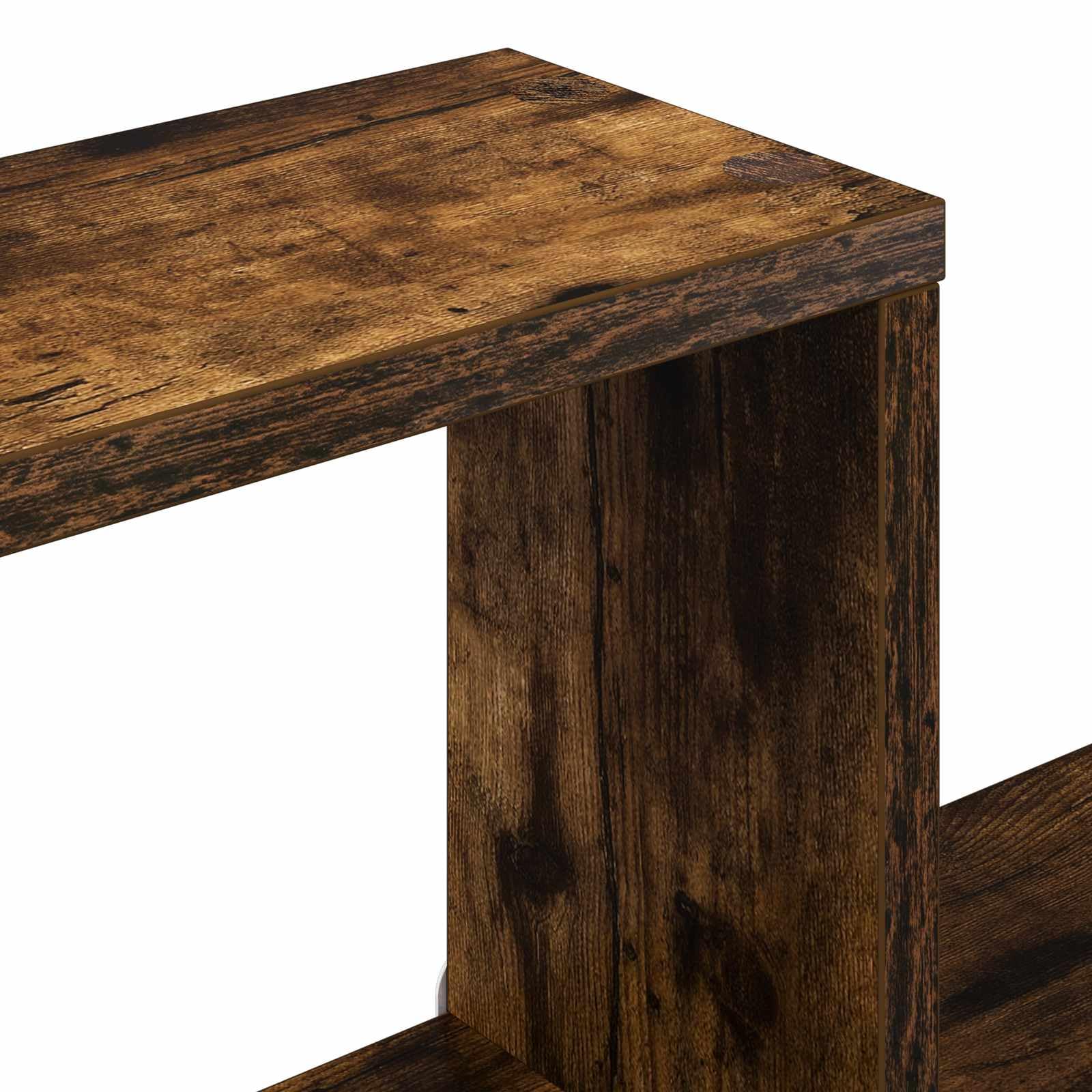 Wandwürfelregale Wandhalterung Braun aus Holzwerkstoff 64 x 13,5 x 91,5 cm platzsparend für Wohnzimmer Schlafzimmer Büro mit Stauraum und moderner Aufbewahrung