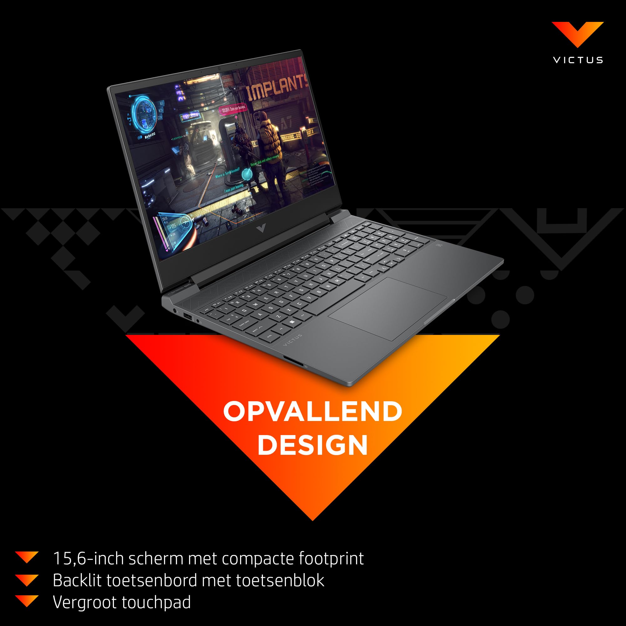 HP Victus Ordinateur Portable Gaming 15-fa1650nd | 15.6" Full HD Antiglare 144Hz IPS | Intel Core i5-12500H | 16GB RAM | 512GB SSD | NVIDIA GeForce RTX 4050 Carte Vidéo Window 11 Home OS QWERTY