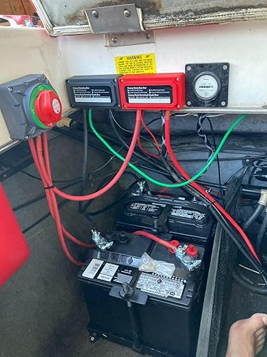 Miniatura 3 de Caja de barra de bus de 300 A (negro) con cubierta 4 pernos de 516 pulgadas (M8)  Barra colectora de bloque de distribución de energía de 300