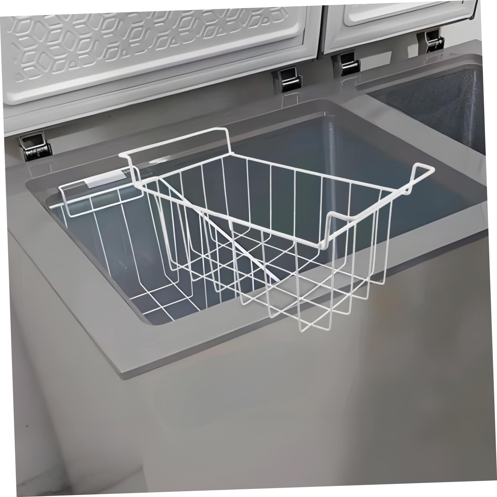 Pojemnik do zamrażania z drutu metalowego do układania w stos, głęboka zamrażarka i refrirator Sto Solut do żywności, AC i nizowanego kartonu - oszczędność miejsca kuchnia nizer