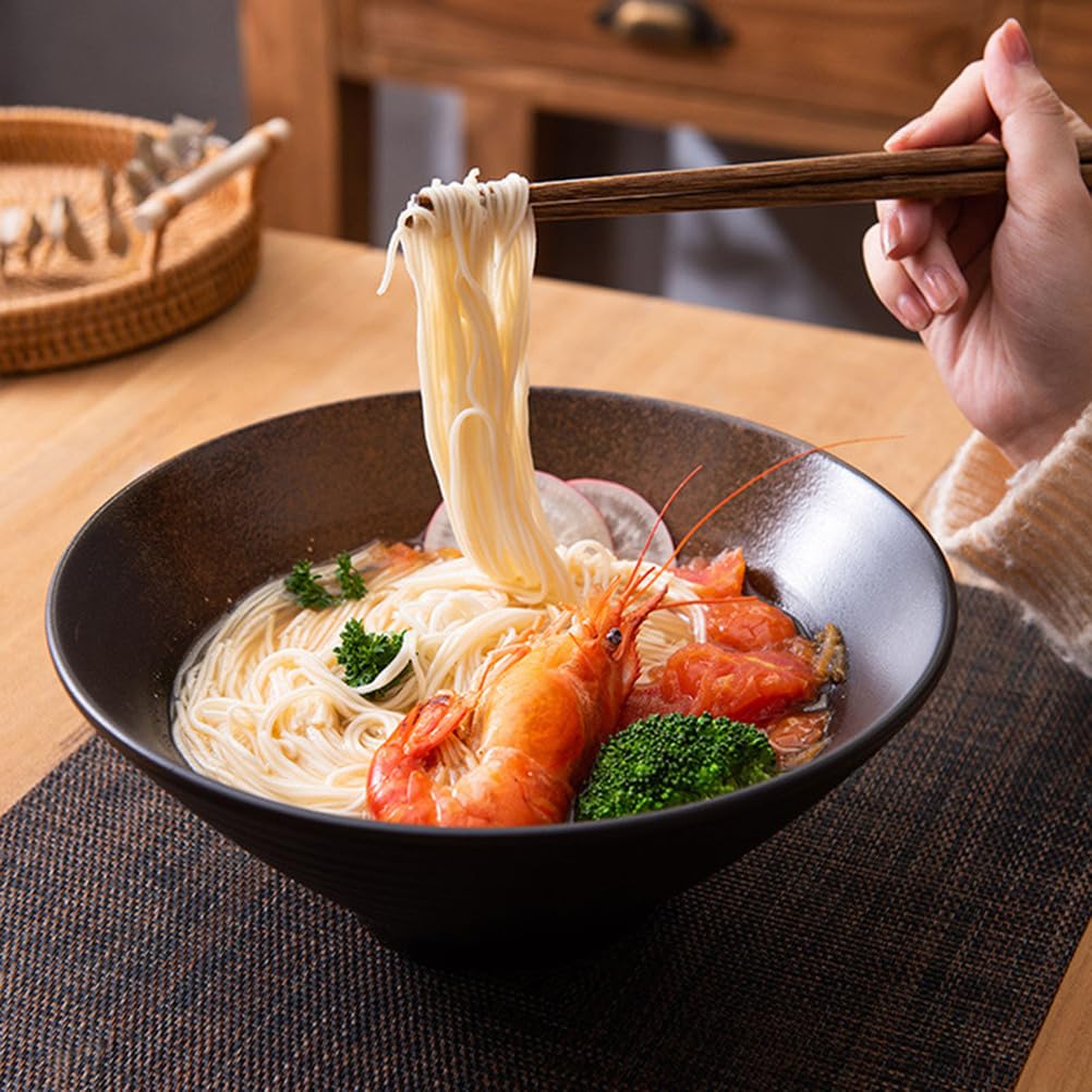 3 Stück Ramen Schüssel,Ramen Schüssel Keramik Set,Ramen Bowl Set 700/1050/1500Ml,Suppenschalen Rührschüsseln, Suppenschüssel Für Nudeln Getreide Salate