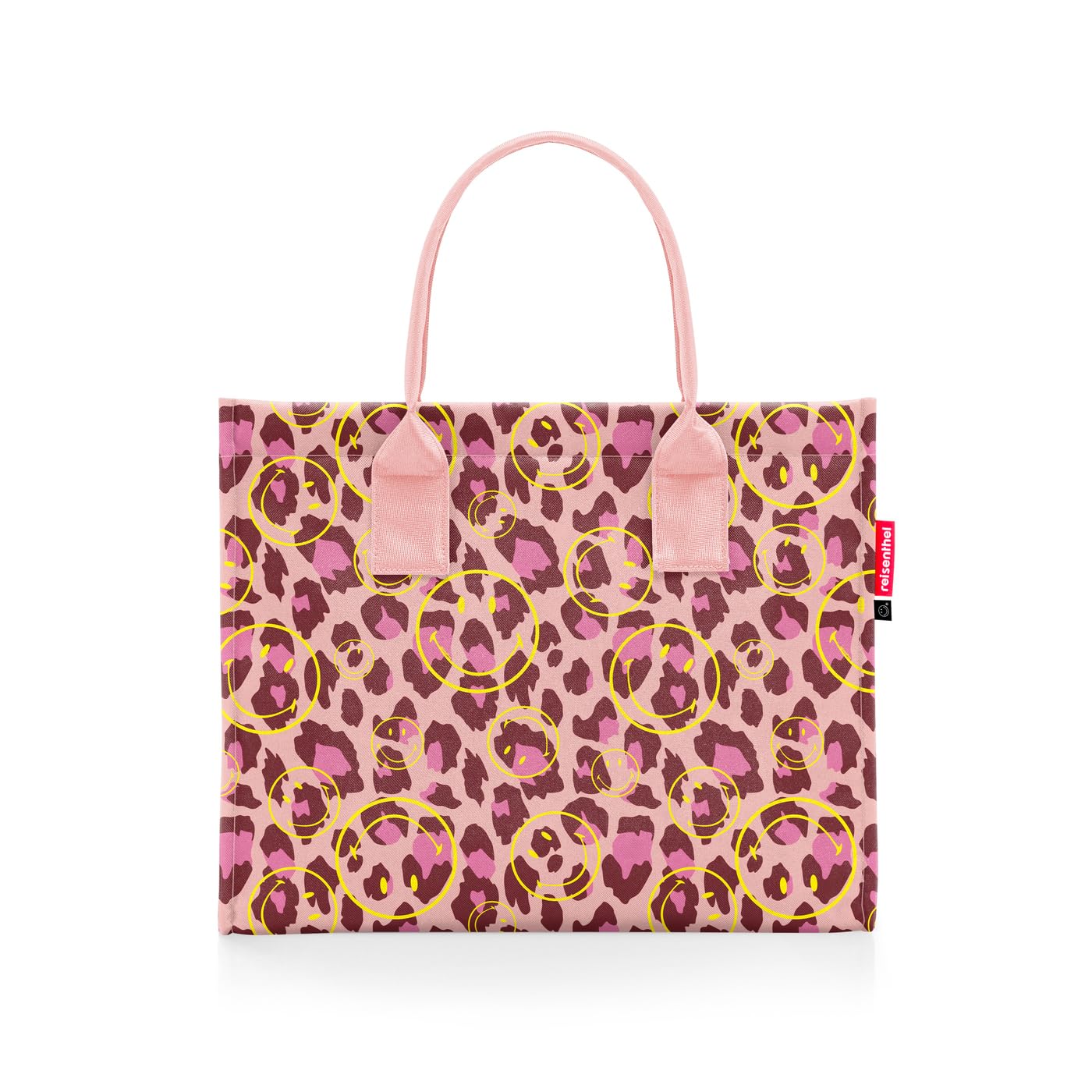 reisenthel Daily Shopper - Modern, Straightforward Shopper for Any Occasion - Practical Handbag, Large Enough for Your Shopping and Everyday Items, Smiley Leo Blush, 42 x 35 x 17 cm, Modern and
