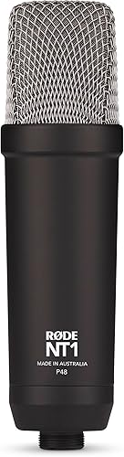 Miniatura 7 de Rode NT1 Signature Series - Micrófono condensador con interfaz de audio USB Scarlett Solo de 4 generación, soporte de micrófono MS7701B Boom en el