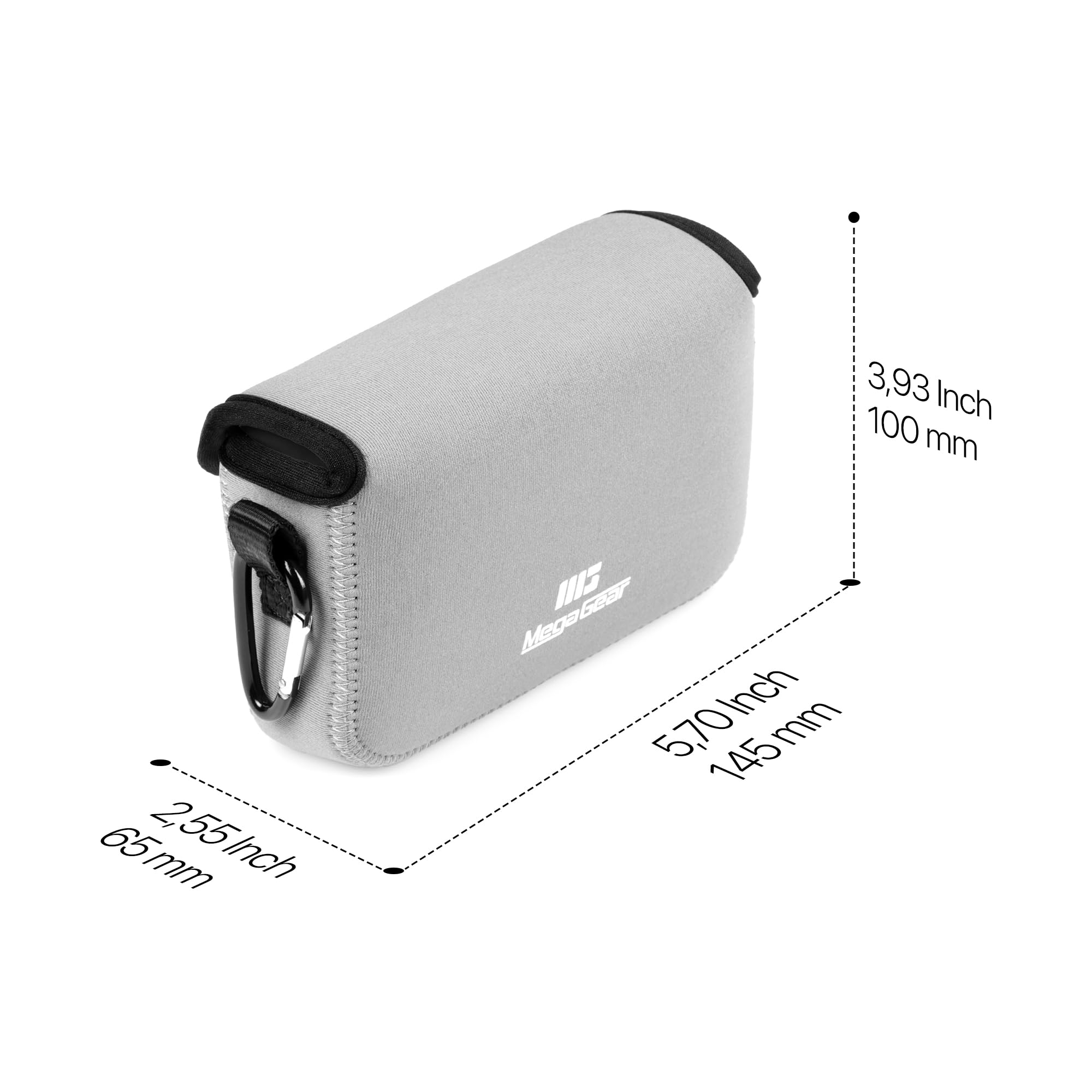 MegaGear Neoprenowe etui na aparat Fujifilm X100VI - stylowa i ochronna torba do fotografii cyfrowej, Szary, Neoprenowe etui na aparat