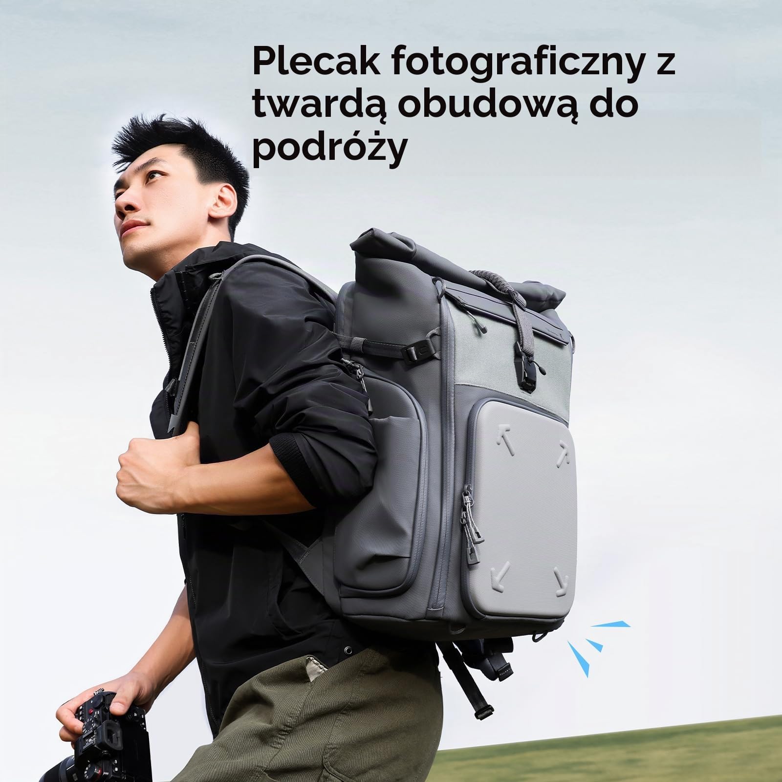 Ulanzi BP04 Plecak na aparat z twardą obudową 25 l współpracuje z Apple Find My B121