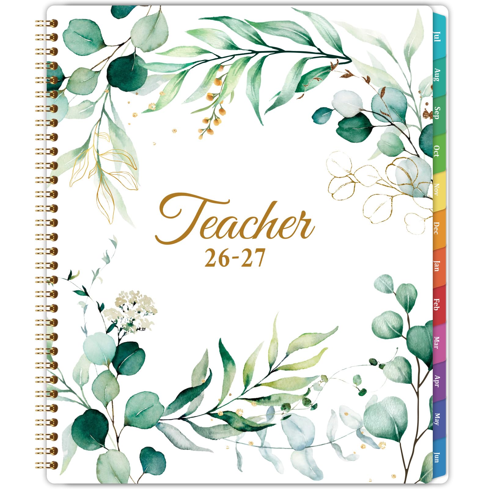 Teacher Planner 2026-2027 - 2026-2027 Lesson Planner, JUL. 2026 - JUN. 2027, 11'' x 8.3'', Weekly and Monthly Homeschool planning for Teachers in Academic Year with Monthly Tabs, Quotes, Premium Thick Paper