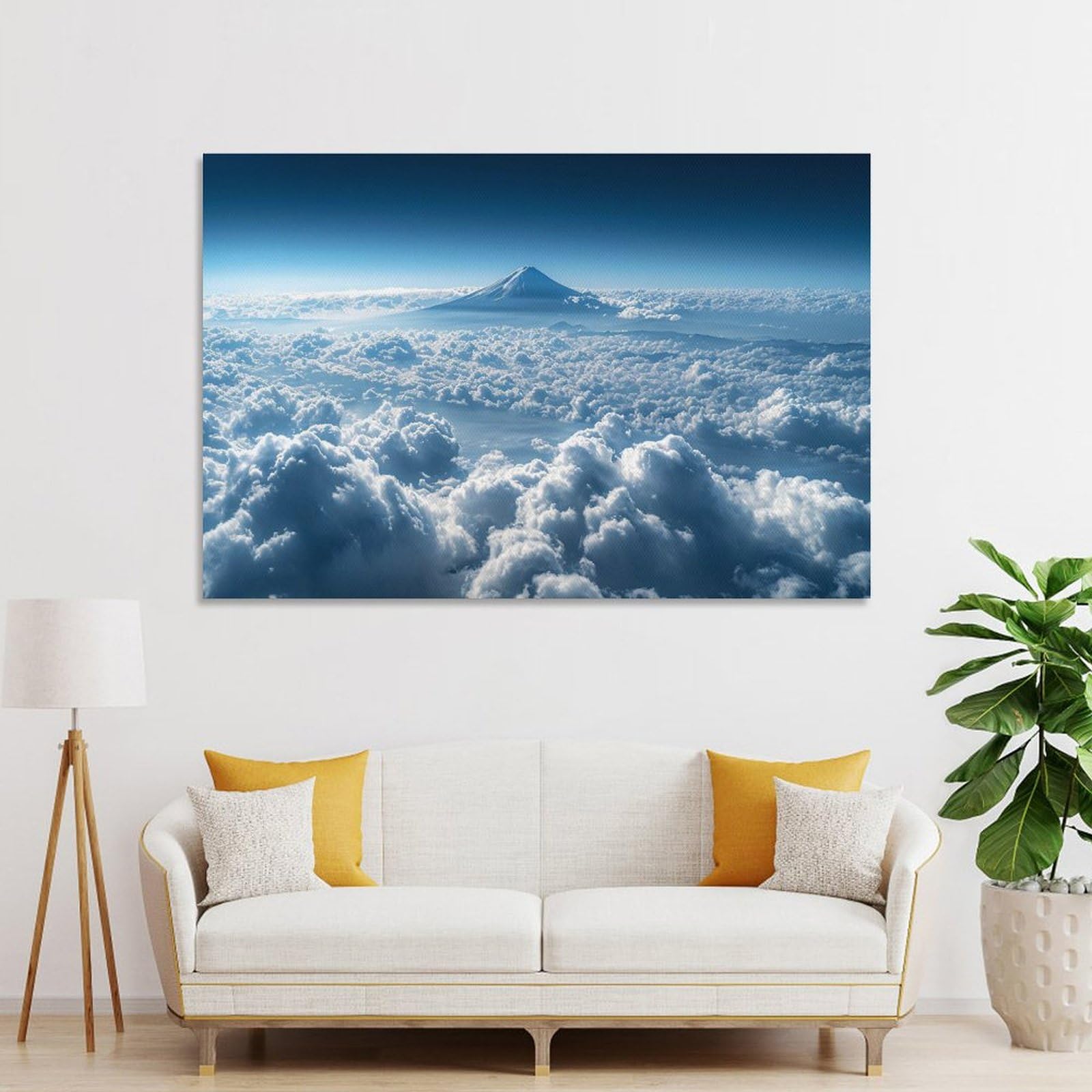 Amazon.co.jp: 絵画 富士山の雲と霧の遠景インテリア 絵画 美しい日本