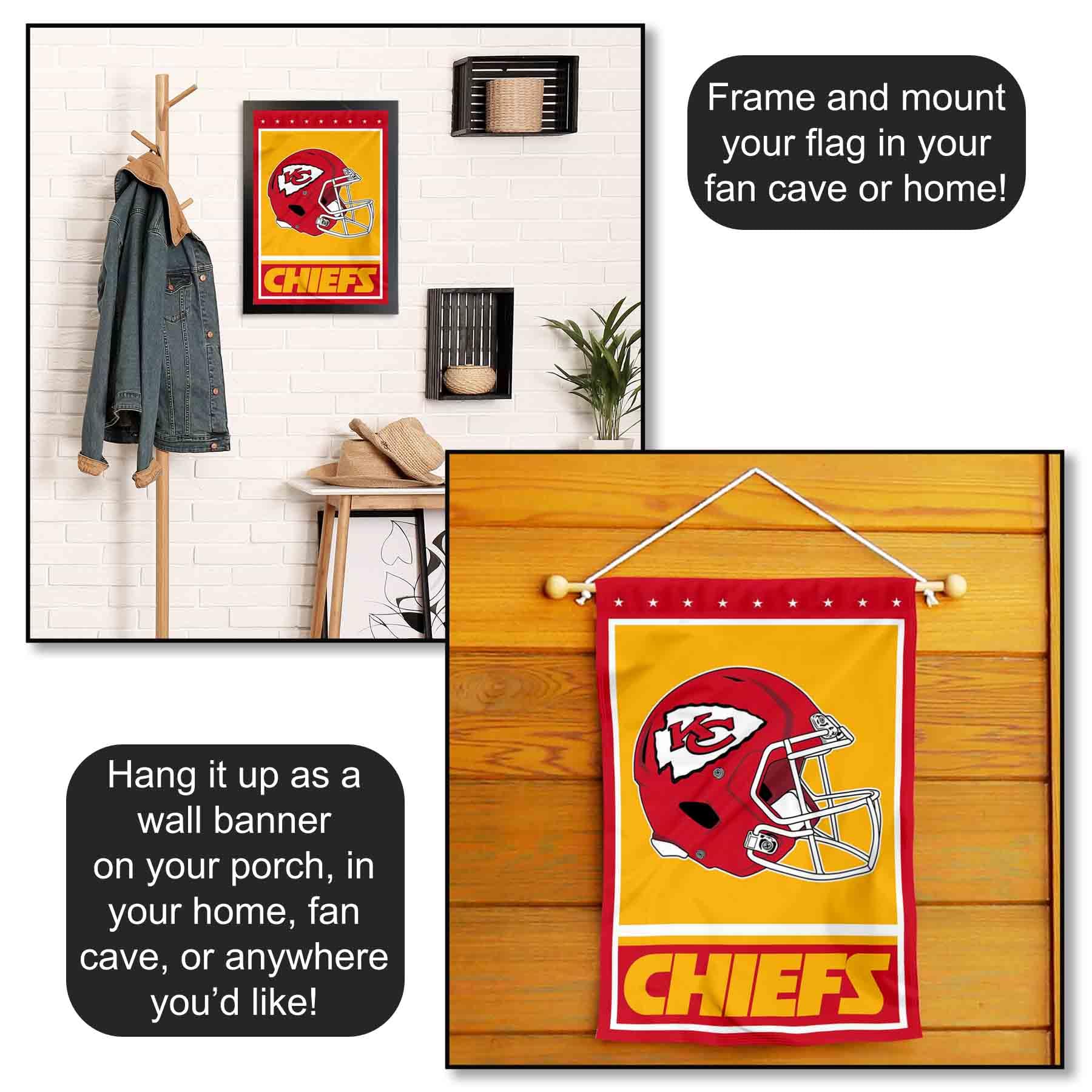 Wincraft Kansas City Chiefs - Bandera Decorativa para jardín