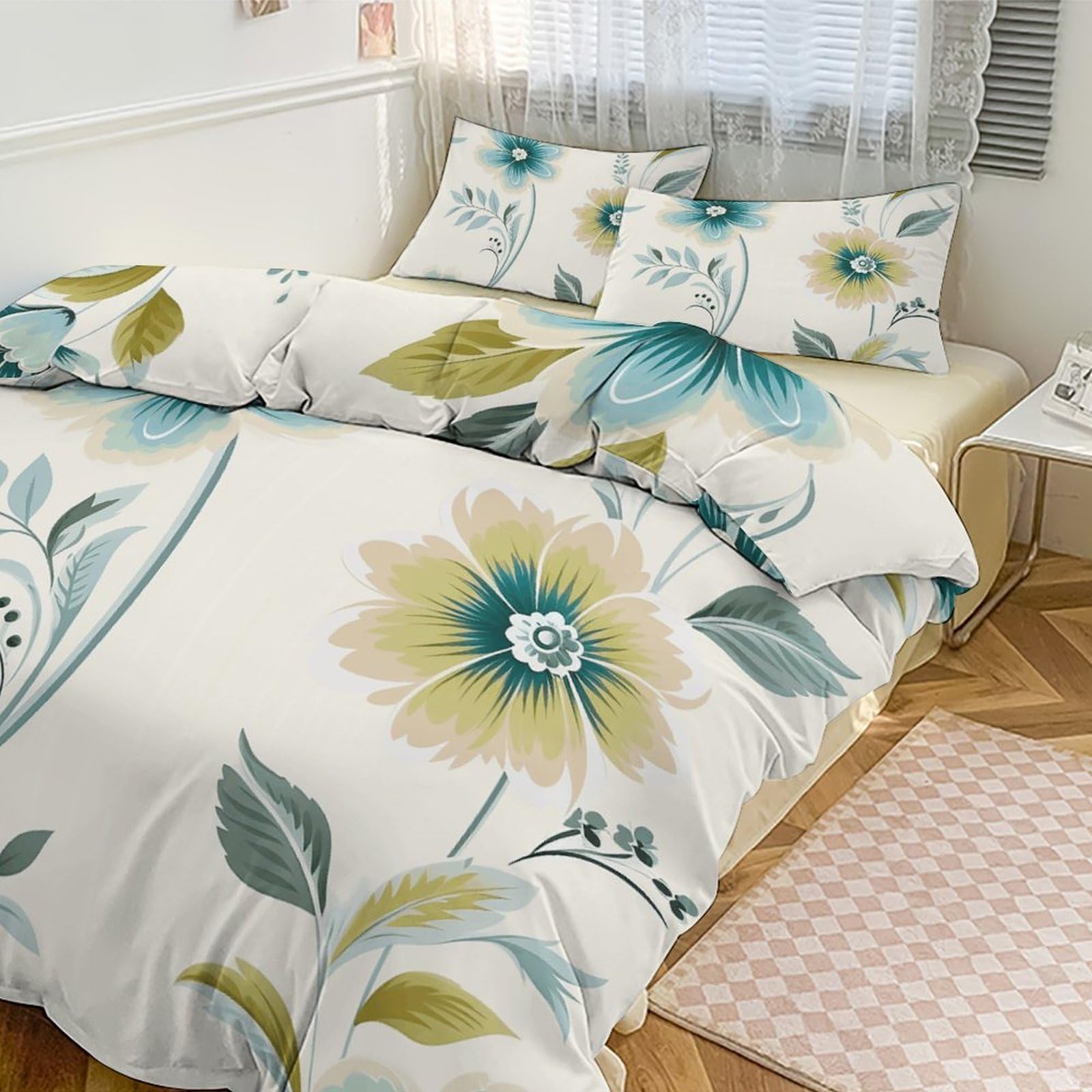 Housse de couette pour grand lit anti-transpiration parure douce et fraîche
