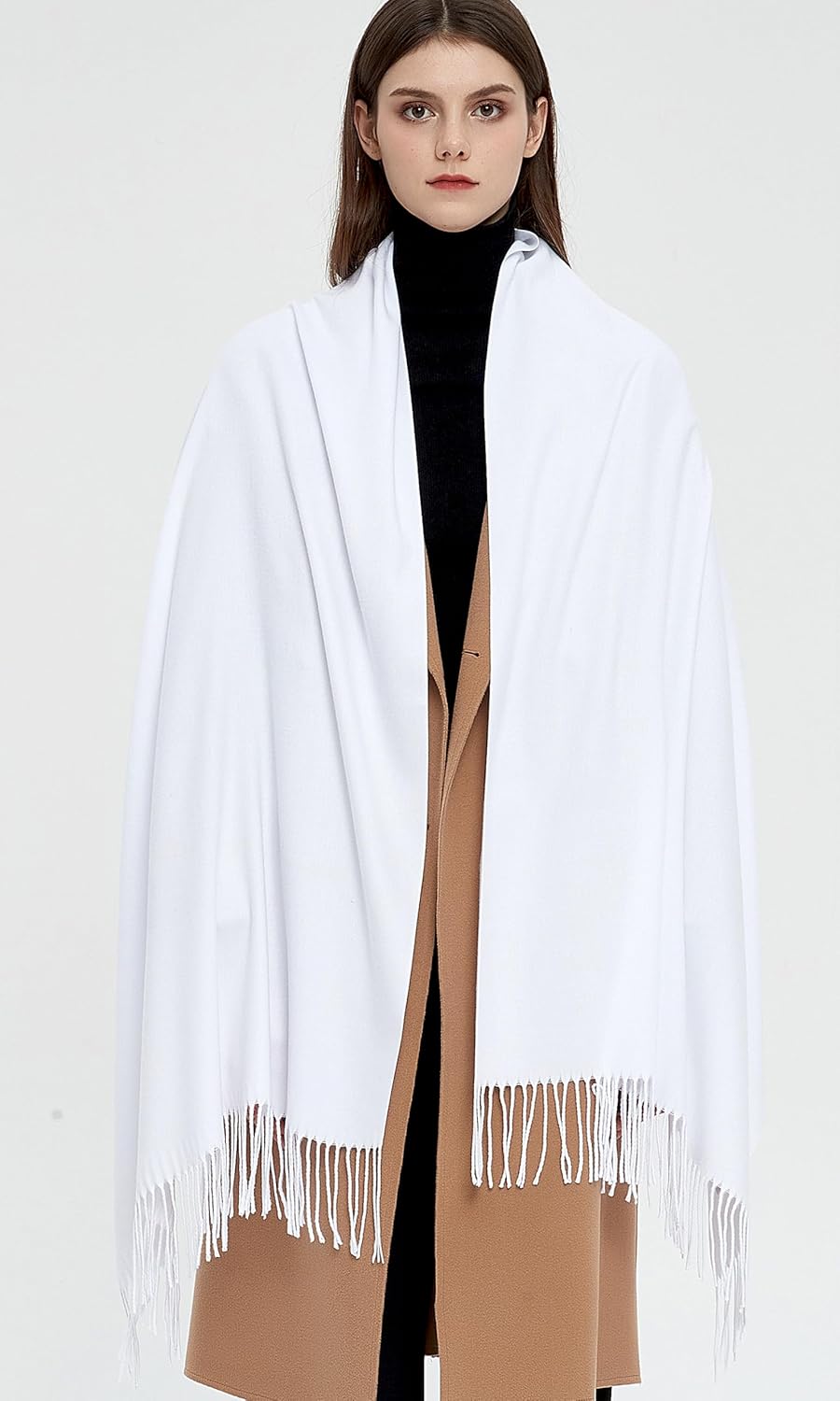 Gragengs Pashmina Shawls and Wraps Scarfs for Women Wedding Party Winter Warm Long Solid Color - Image 4