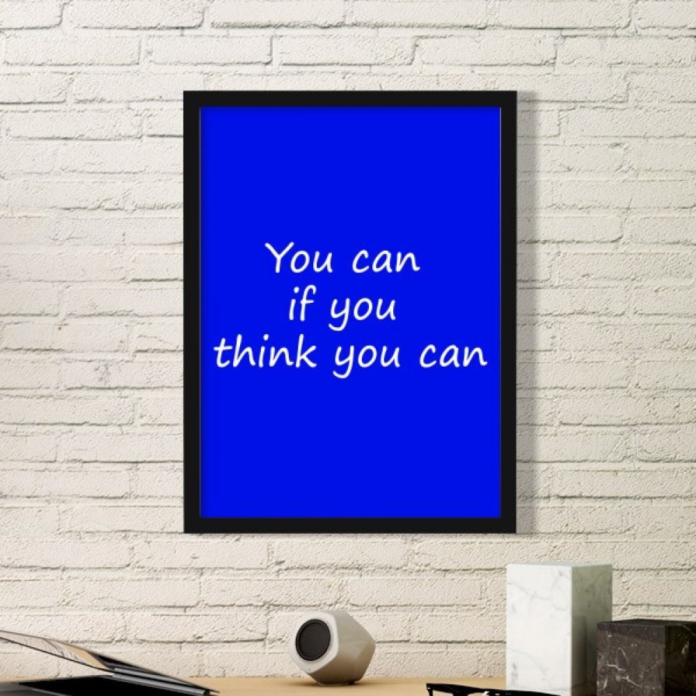 Cadre photo noir petit format avec peinture affiche motivation
