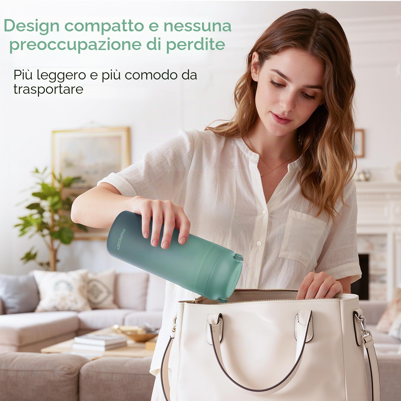 Momcozy Scaldabiberon Portatile, Riscaldamento Rapido e Lunga Durata della Batteria, Refrigeratore portatile per latte materno, Contenitore termico 24H senza ghiaccio per conservazione latte