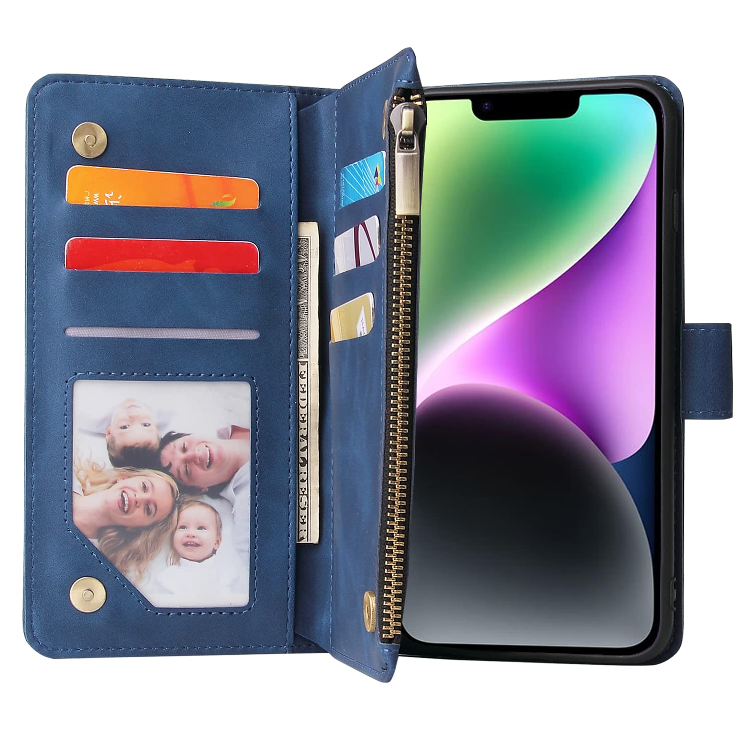 Verco Flip Cover per iPhone 15 Case, Flip Style Custodia per iPhone 15, Custodia verticale pieghevole per cellulare, nero