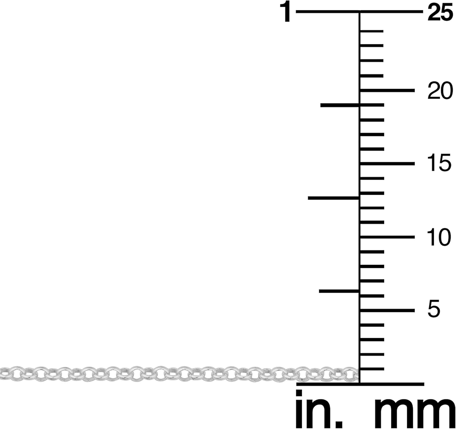 Kooljewelry Sterling Silver 1.3 mm Rolo Chain Necklace (16, 18, 20, 22, 24 or 30 inch) - Image 3